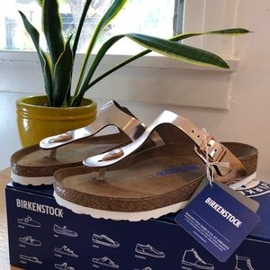 Birkenstock® Gizeh Birko-Flor™ Metallic Copper NWT